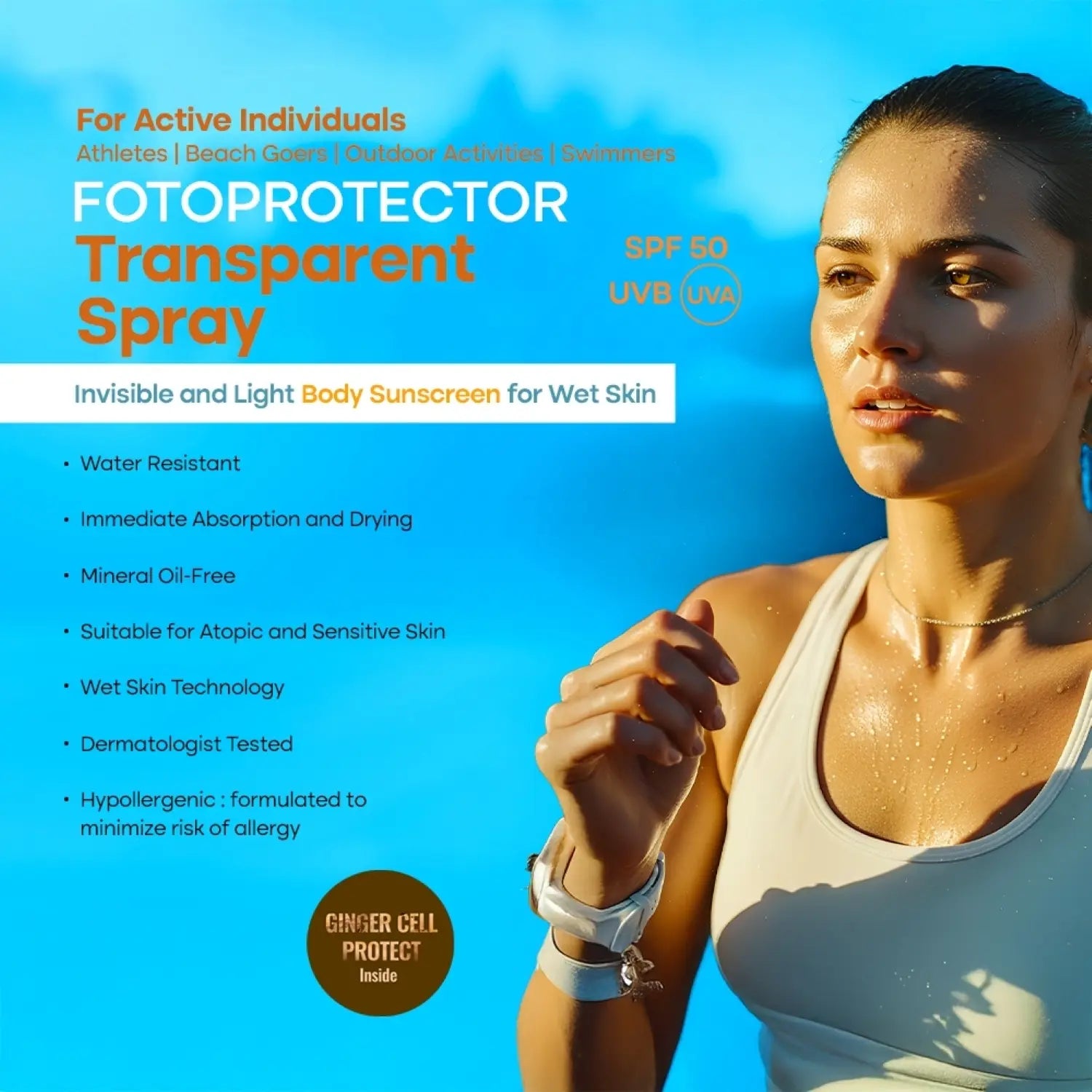 ISDIN FOTOPROTECTOR TRANSPARENT SPRAY WET SKIN SPF-50 250ML