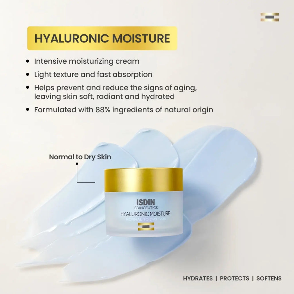 ISDINCEUTICS HYALURONIC MOISTURE NORMAL TO DRY SKIN 50GM
