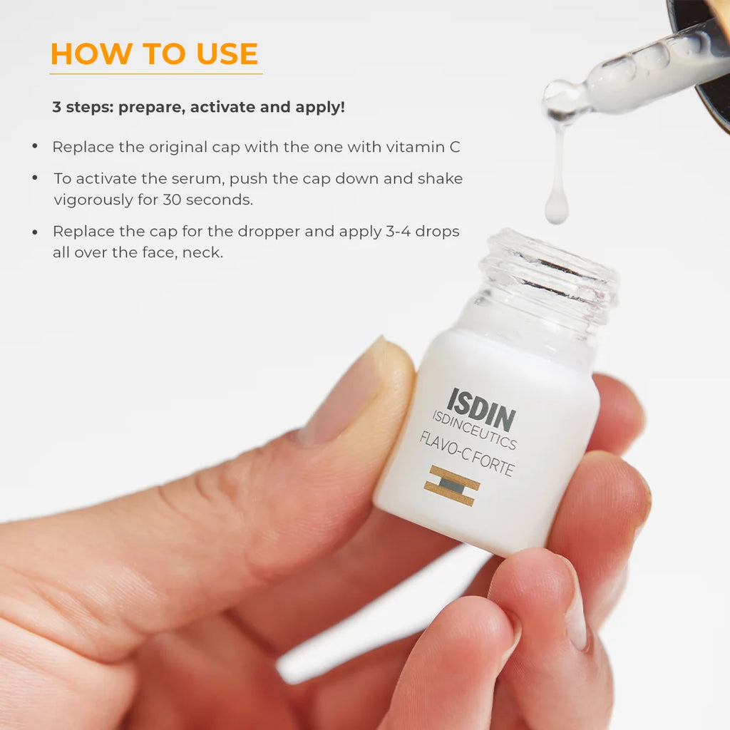 ISDIN ISDINCEUTICS Flavo-C Forte Serum, 3 x 5.3 ml I 15% pure and fresh vitamin C