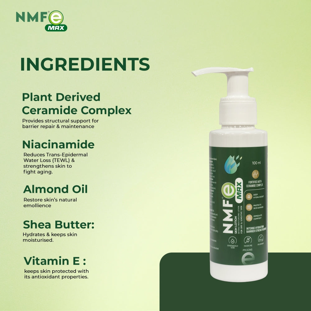 NMF-e Max Skin Lotion with Ceramide Complex For Severe Dry Skin and Psoriasis