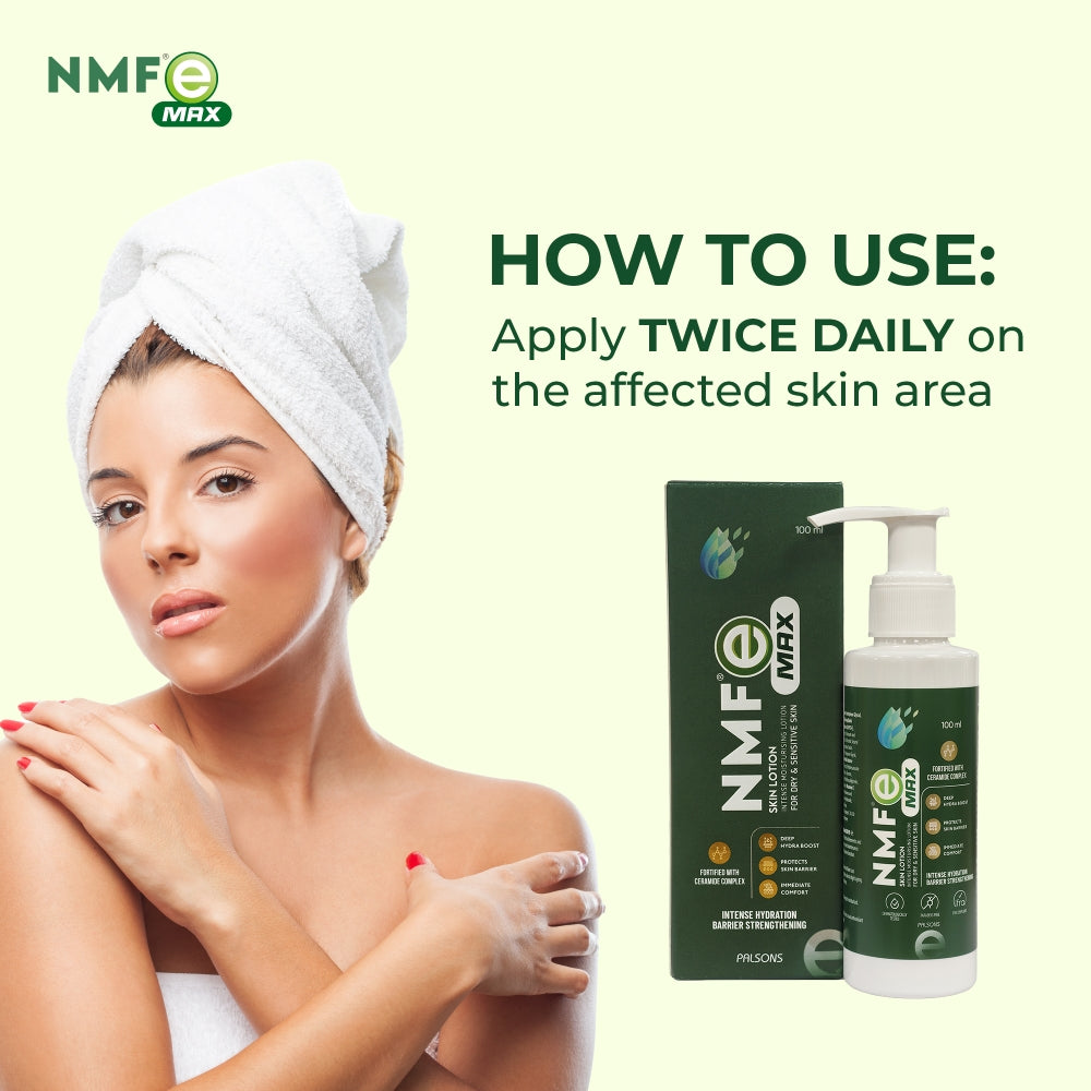 NMF-e Max Skin Lotion with Ceramide Complex For Severe Dry Skin and Psoriasis