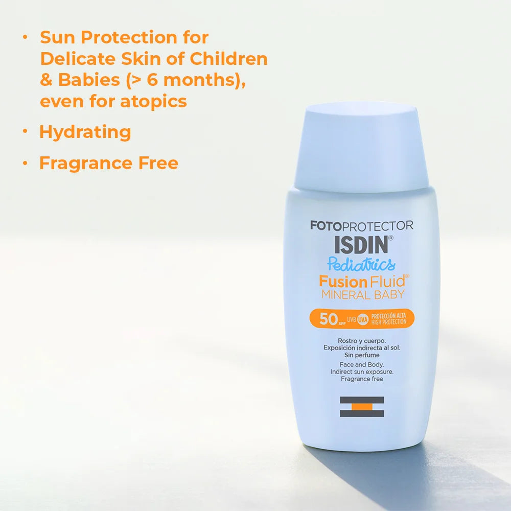ISDIN Fotoprotector Pediatrics Fusion Fluid Mineral Baby SPF 50, 50 ml