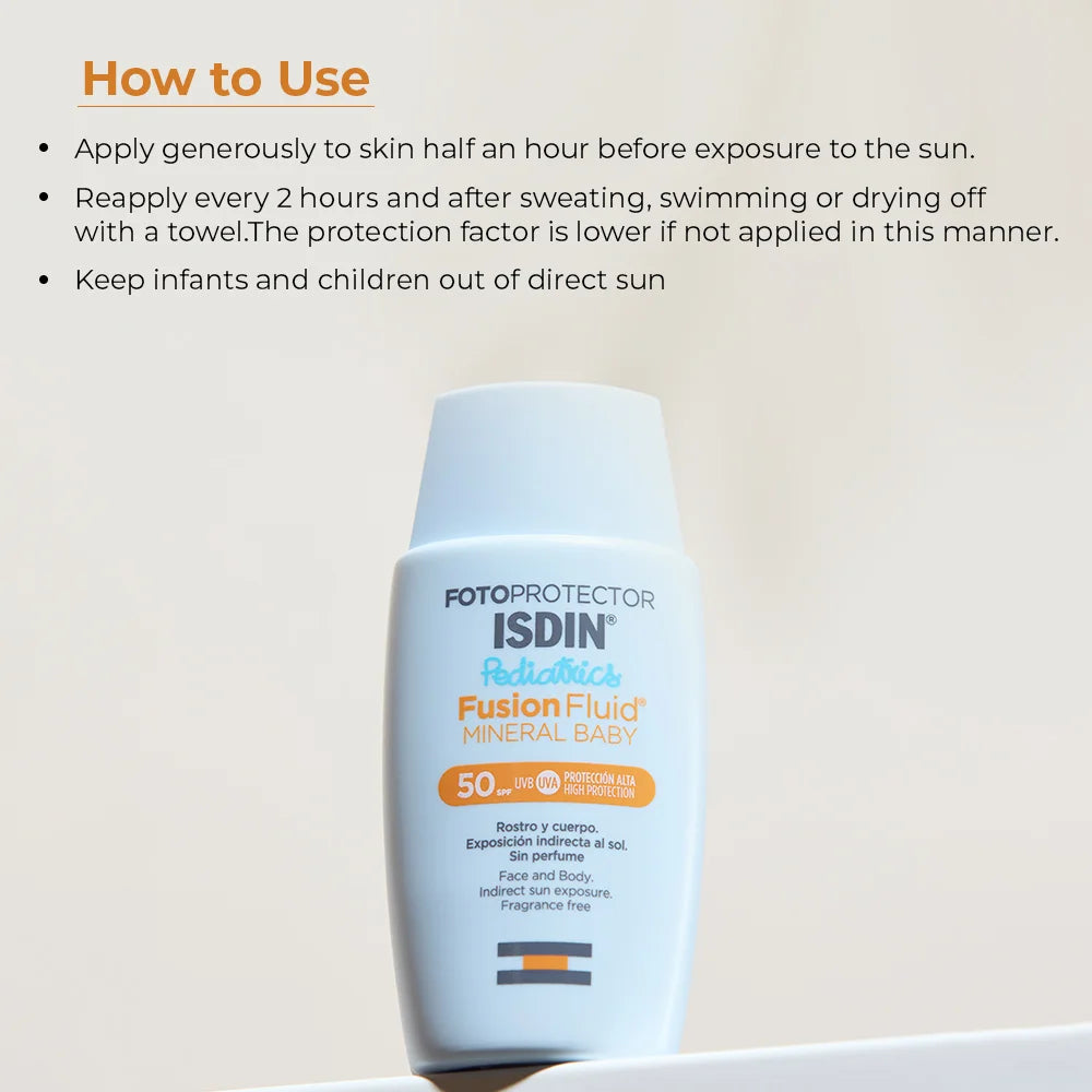 ISDIN Fotoprotector Pediatrics Fusion Fluid Mineral Baby SPF 50, 50 ml