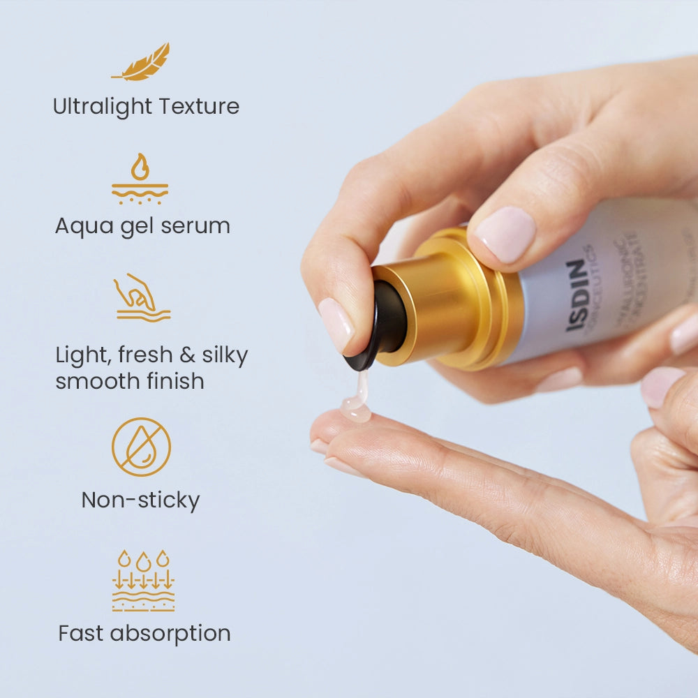 ISDIN ISDINCEUTICS Hyaluronic Concentrate Serum, 30 ml I Deep hydration for radiant, glowing skin