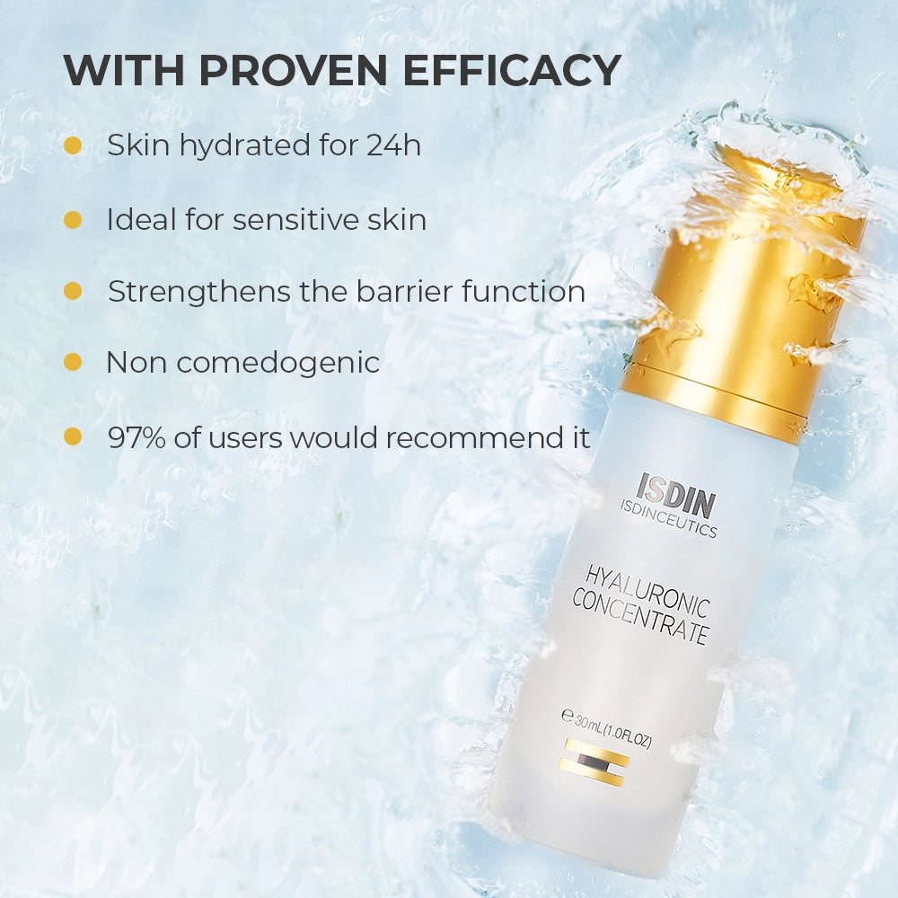 ISDIN ISDINCEUTICS Hyaluronic Concentrate Serum, 30 ml I Deep hydration for radiant, glowing skin