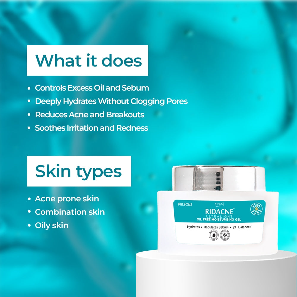Ridacne Ultralight Oil Free Moisturising Gel 40 gm
