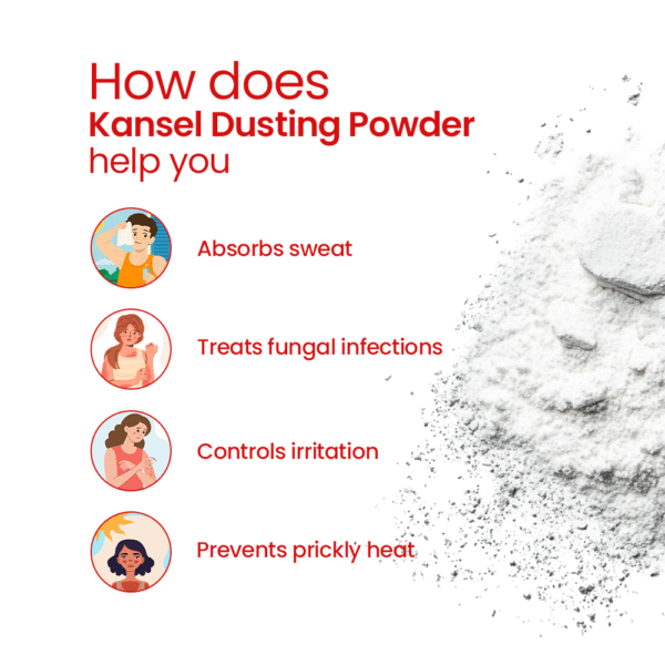 How does kansel dusting powder help